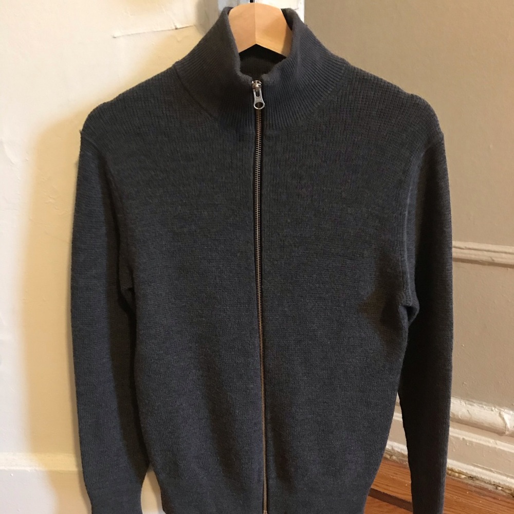 Everlane Merino Zip Up Sweater